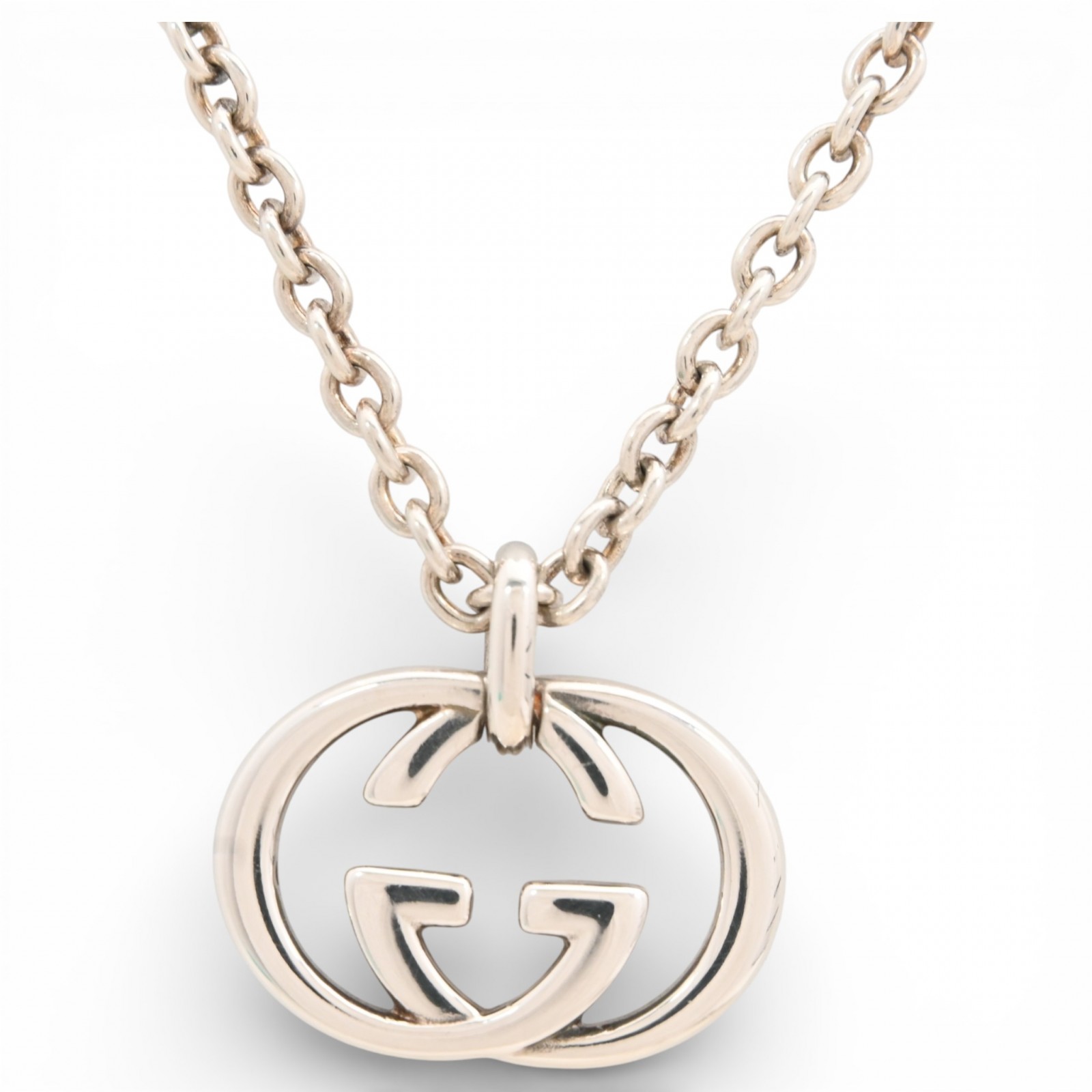 グッチ インターロッキングG ペンダント ネックレス Bランク gu9615cd