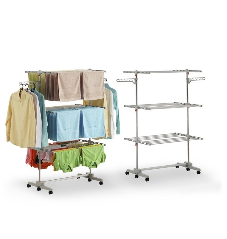 ドリーファンエリン特大型物干し台 6速 服の乾燥台