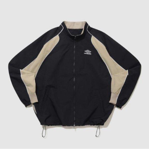 ウィンドブレーカーKQF UQ121CJK25-BLK エンジニアード スタンネック ウォームアップ ウィンドブレーカー ジャケット / BLACK
