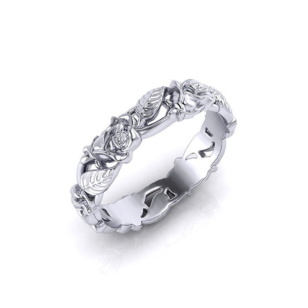 ベビーグッズも大集合 人気のヴィンテージニュージュエリーレディース925スターリングシルバーリーフ花嫁の結婚式の婚約指輪のリングサイズ6 - 10 指輪