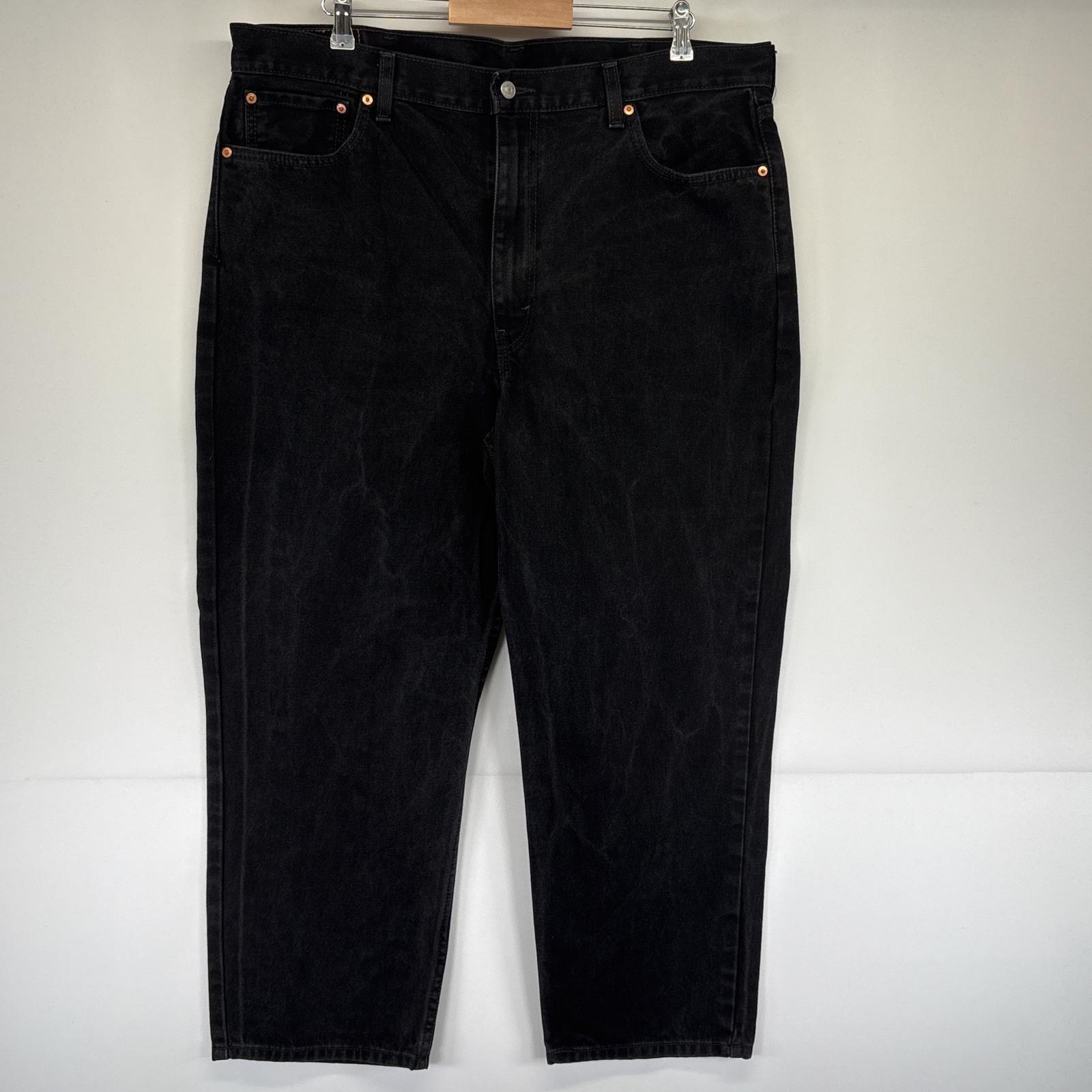 古着 デニムパンツ 550 テーパード ジーンズ ジーパン 大きいサイズ 5ポケット w42 L29 ブラック メンズ