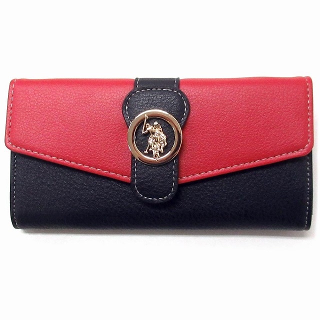 U.S. POLO ASSN. ユーエスポロアッスン サイフ メダリオン ラージ フラップ ウォレット 長財布 27A196AA NVRD