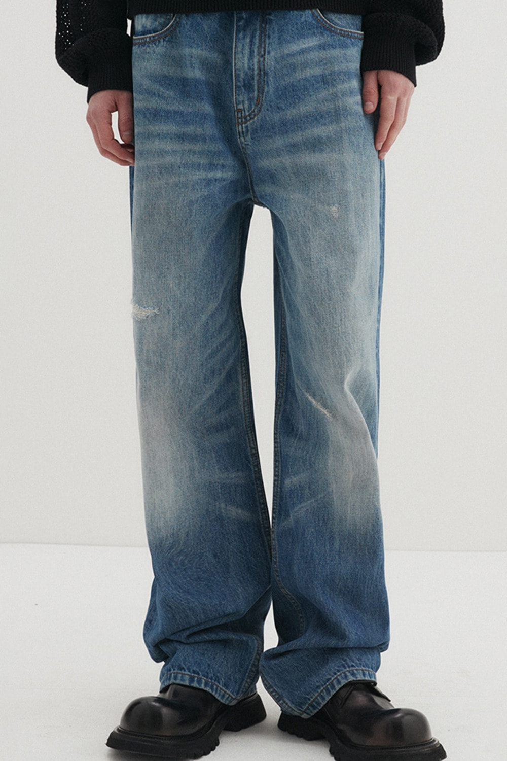 【DNSR】 HERITAGE STRAIGHT DENIM PANTS : BLUE