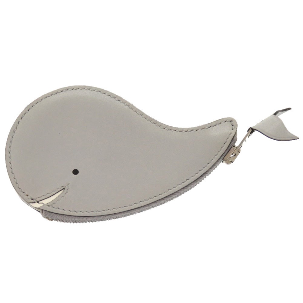 新品同様 アニマル クジラ コインケース レザー/レザー グレー J刻印 0530【中古】 レディース