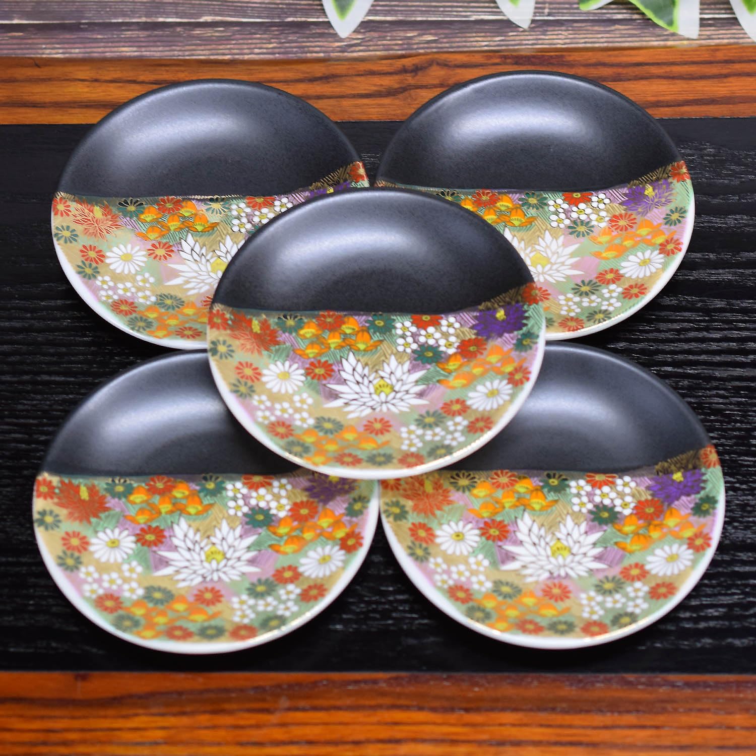 和座の蔵 お皿 セット おしゃれ 食器 九谷焼 小皿 5枚セット 金花詰 陶器 高級 ブランド 和食器 取り皿 日本製 結婚祝い プレゼント ギフト