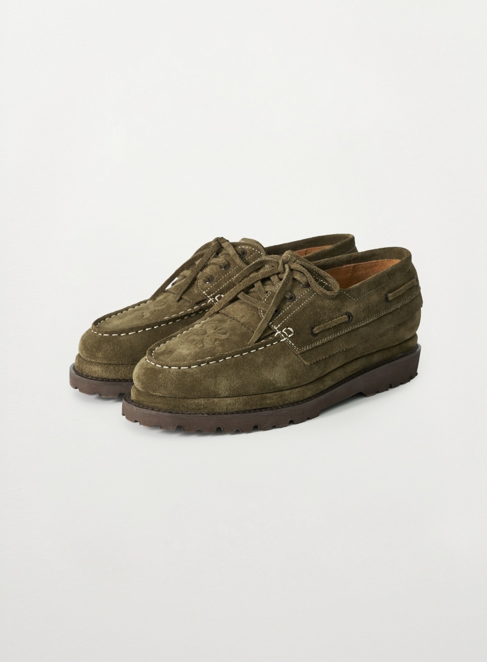 【SATUR】 26SS [RIIZEs Pick] REGATTA SUEDE BOAT LOAFER : KHAKI