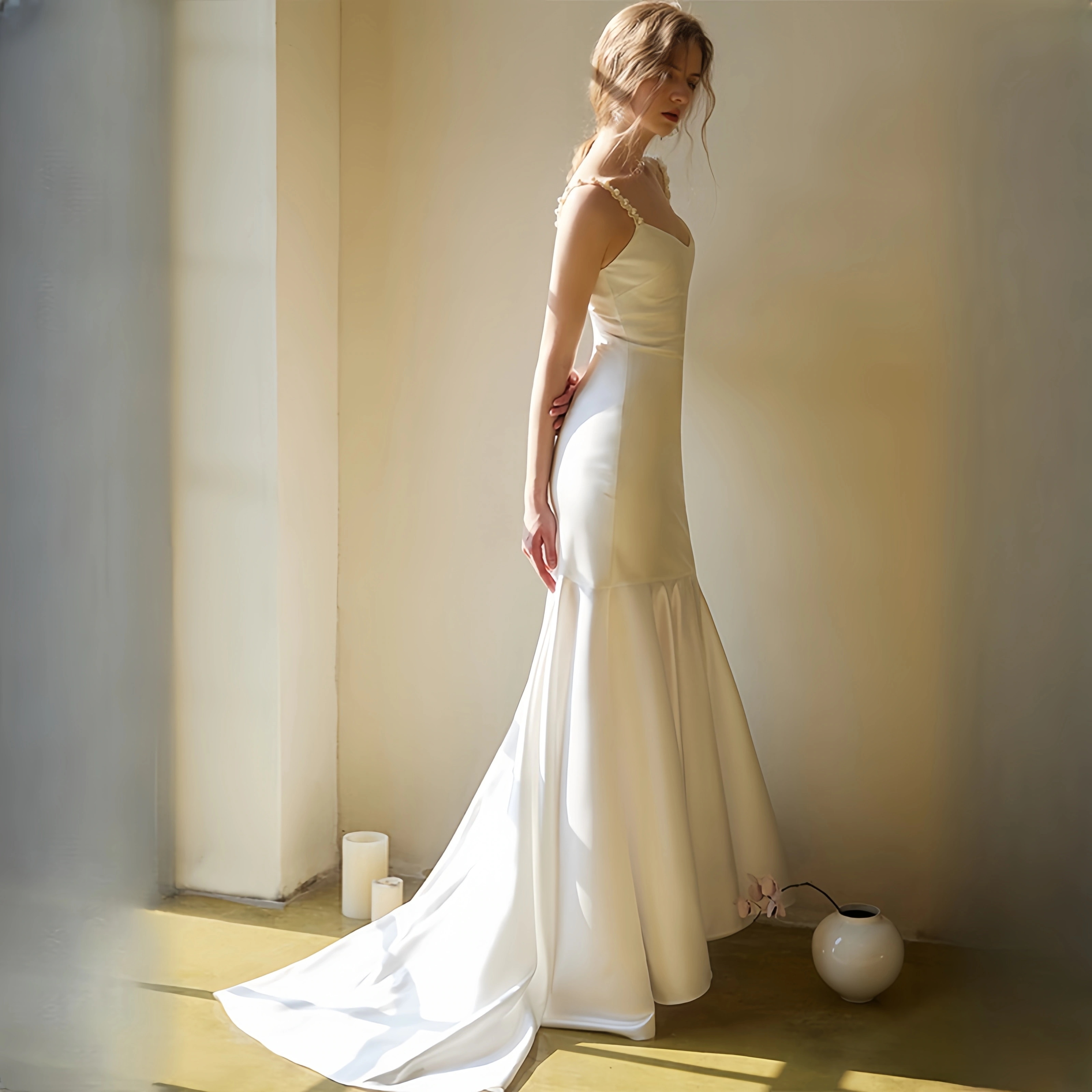 パーティードレス ロングドレス ウェディングドレス フォト 大きいサイズ 袖なし 前撮り トレーンライン ウエディング 二次会 花嫁 披露宴 結婚式 海外挙式 お呼ばれ