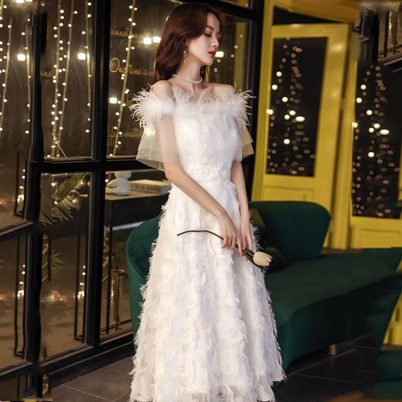 カラードレス 花嫁 二次会 演奏会 プリンセスドレス ウェディングドレス パーティードレス オフショルダー イブニングドレス ロングドレス 発表会 謝恩会 披露宴30%までに制限