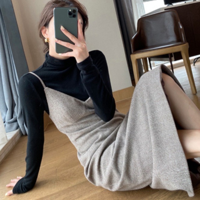 トップス ワンピース デート カットソー ミモレ ミモレ丈 春 秋 10代 20代 30代 個性的 ベージュ S M L XL セットアップ こなれ感 レディース スリム エレガント クール