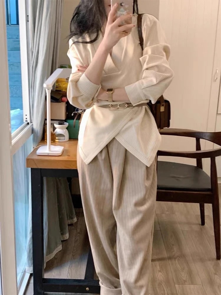 INSスタイル 2022年 レディース服 気質 大人気 シャツ パンツ 2点セット カジュアル