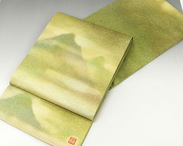 袋帯 正絹 久保田一竹 一竹辻が花 一竹工房 遠山模様 美品 リサイクル g0871