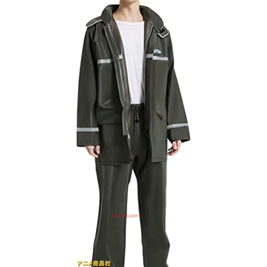 今日のイベント 新商品20%オフ 上下セット レインコート 軽量 自転車 男女兼用 ツバ付き レインウェア 撥水 袖あり メンズ レディース 長袖 長ズボン クリアバイザー3枚購入で200円OFF
