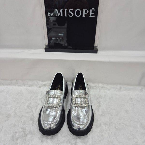 By 女性用ジュエリー装飾ポイントローファー 112HT419SP009 SILVER 3 JJ