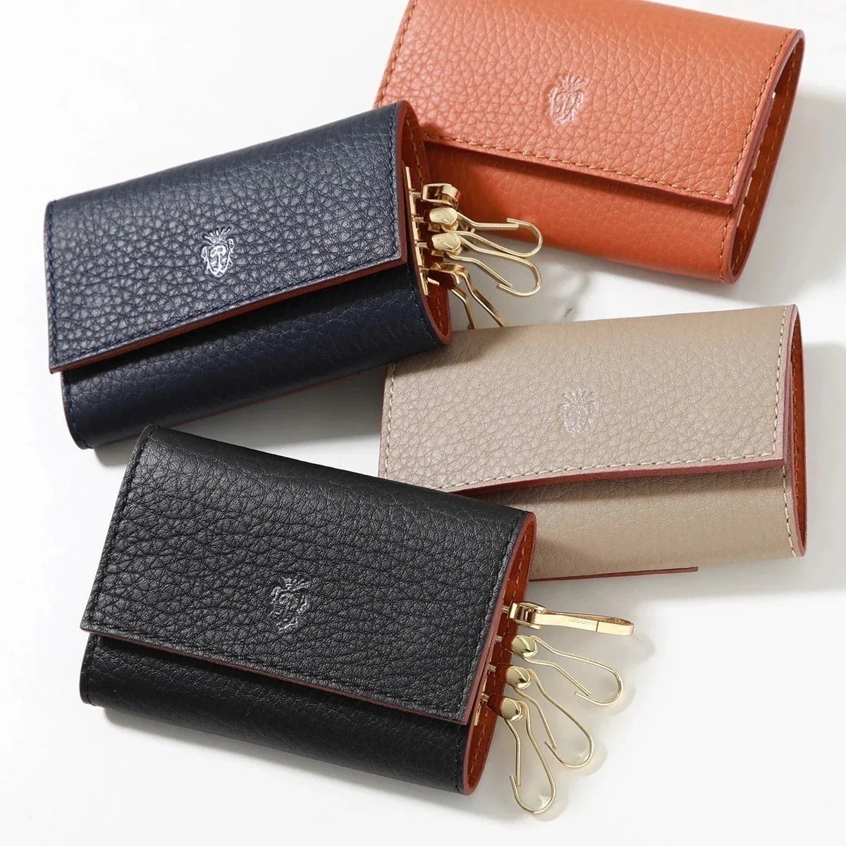 Felisi フェリージ キーケース 845/2/LD メンズ レザー ロゴ 4連 カードポケット付き カラー4色