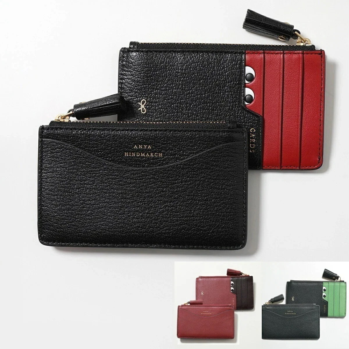 ANYA HINDMARCH アニヤハインドマーチ コインケース Peeping Eyes Zipped Card Case アイズ 159913 195539