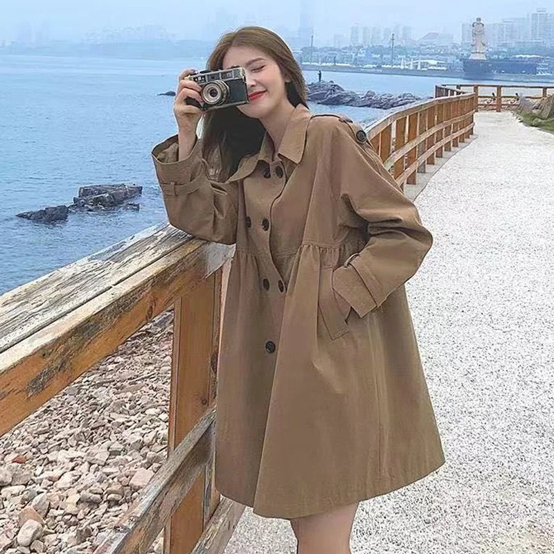 人気沸騰 レディースコート　チェスターコート　女性　スプリングコート　トレンチコート　ミドル丈 春 秋　ジャケット　アウター　通勤