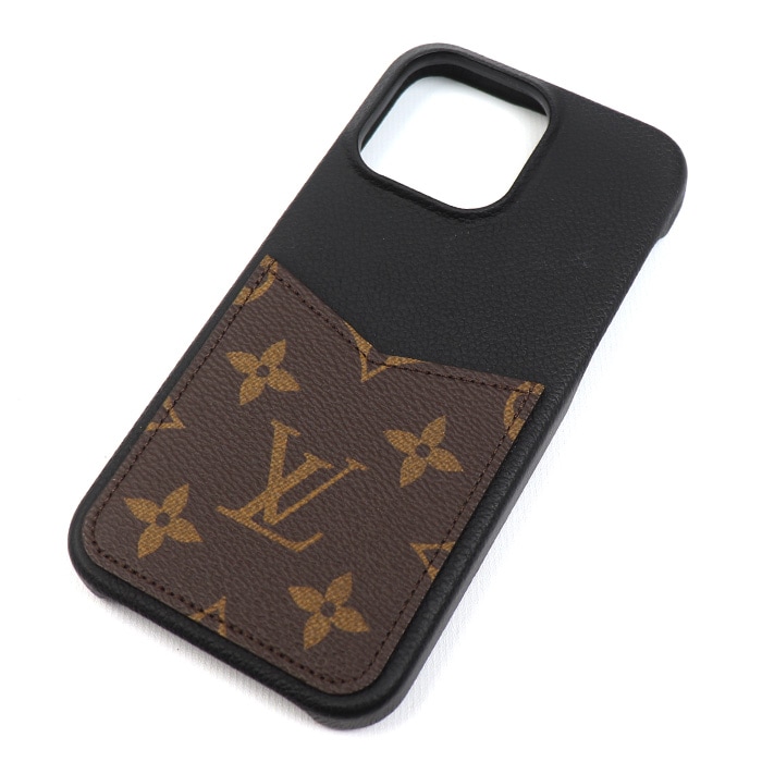 LOUIS VUITTON ルイ・ヴィトン IPHONEバンパー 15 PRO MAX iPhoneケース ブラック ブラウン M82888 ME4223 ユニセックス 中古 美品