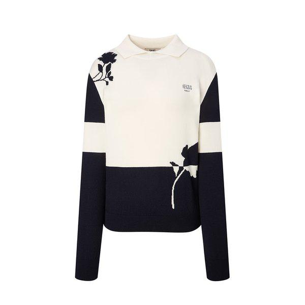 25FW PREMIUM 女性 フラワージャカードブロック ニットトップ DNSW5D714OW_s 31,614円