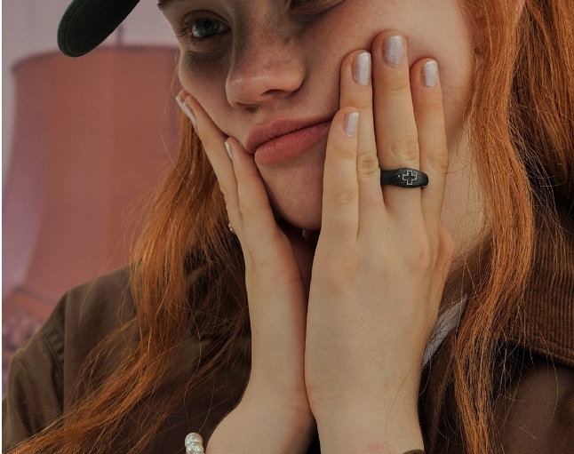 [韓国人気ジュエリー] nff Bold Cross Ring nff] bold cross ring 指輪