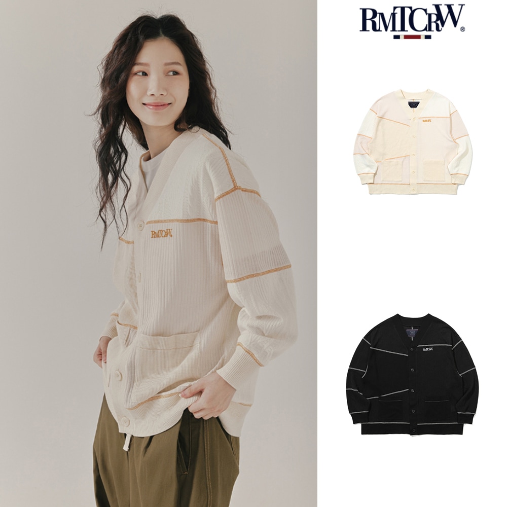 【ROMANTIC CROWN】MIXED KNIT CARDIGAN