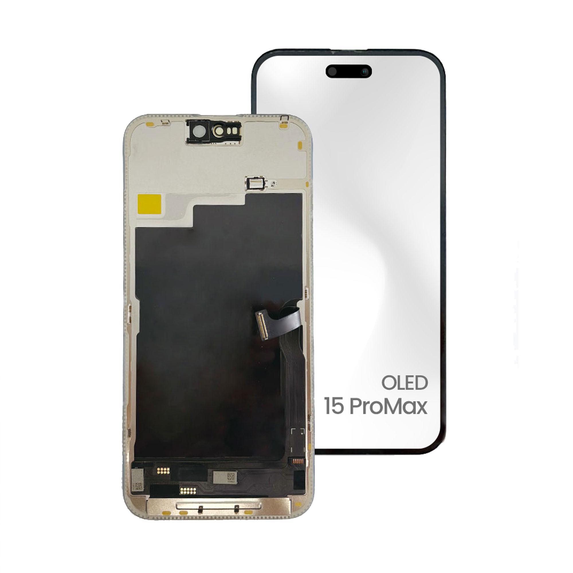 iPhone 15 Pro Max用液晶パネル - 6.1インチLCD 15Pro Max画面交換 フロントパネル タッチパネル修理 スクリーン前面ガラス修理 部品デジタイザー修理 工具不使用