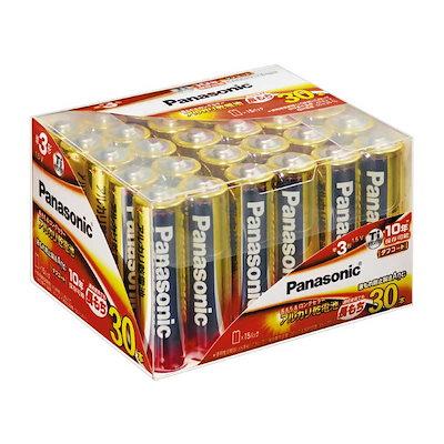 他サイト： パナソニック LR6XJ-30SH 単3形アルカリ乾電池 30本パックの商品画像
