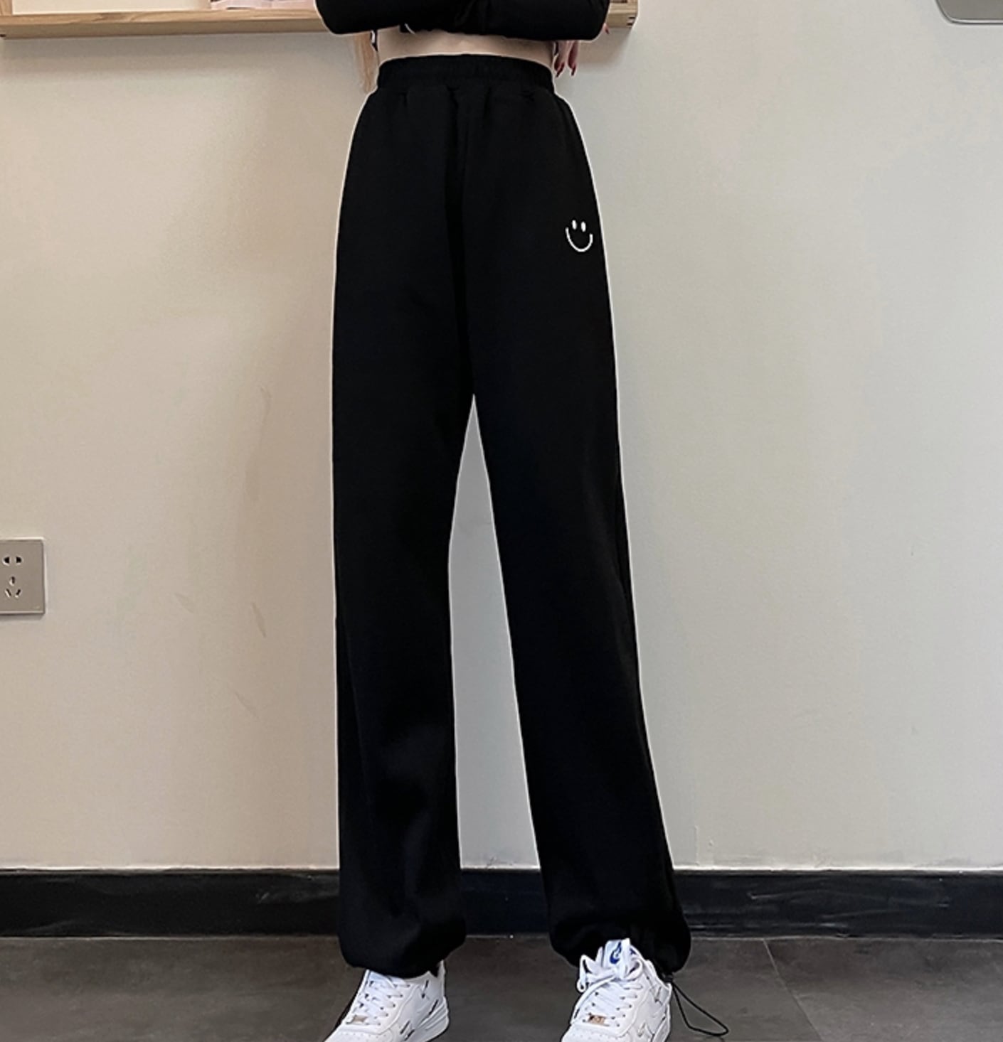 パンツ ルームウェア ワイドパンツ ストレートパンツ ロング ロング丈 ストレート ワイド ポケット ハイウエスト ウエストゴム 綿 ポリエステル 大人可愛い シンプル カジュアル おしゃれ お洒落