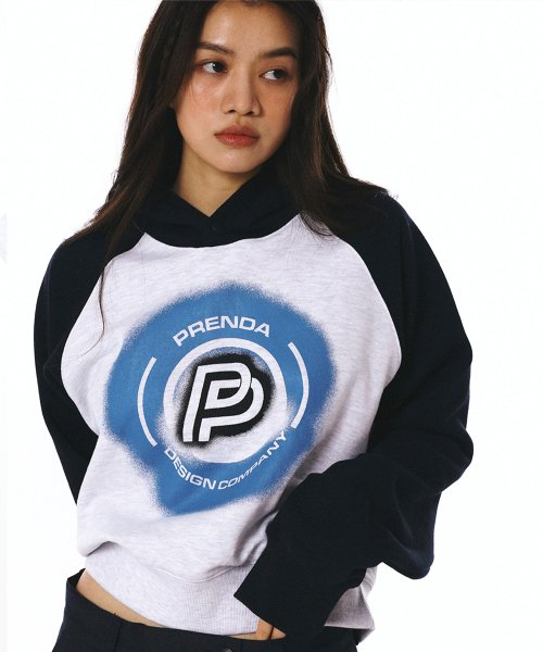 COMBINATION SPRAY LOGO HOODIE HEATHER GRAY