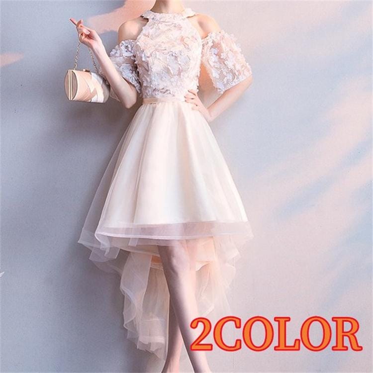 【SNS大人気】パーティードレス 結婚式 ドレス 二次会ドレス 花嫁 パーティドレス レース Aライン 二次会 ドレス ミニ ドレス 式 忘会 披露宴 お呼ばれドレス