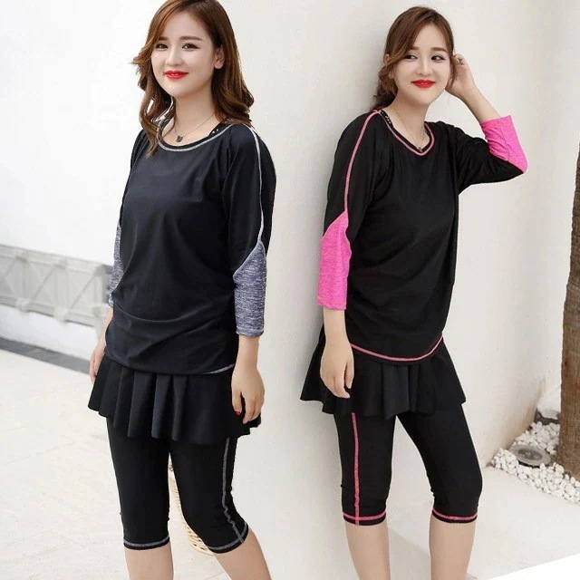 【一部】フィットネス 水着 レディース 大きいサイズ 3L 4L 5L 6L 7L 3点セット 体型カバー タンキニ ラッシュガード 長袖 露出控えめ ぽっちゃり セパレート 日焼け防止 シンプル 12,517円