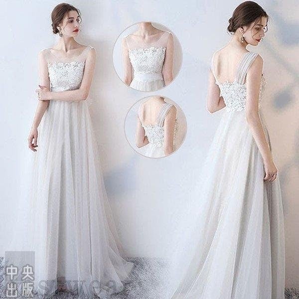 【急速出荷】【SNS話題！！！】パーティードレス ウエディングドレス ロングドレス着痩せ 同窓会 結婚式 披露宴二次会 花嫁 Aライン 白 ロングドレス ル結婚式 演奏会 4,606円