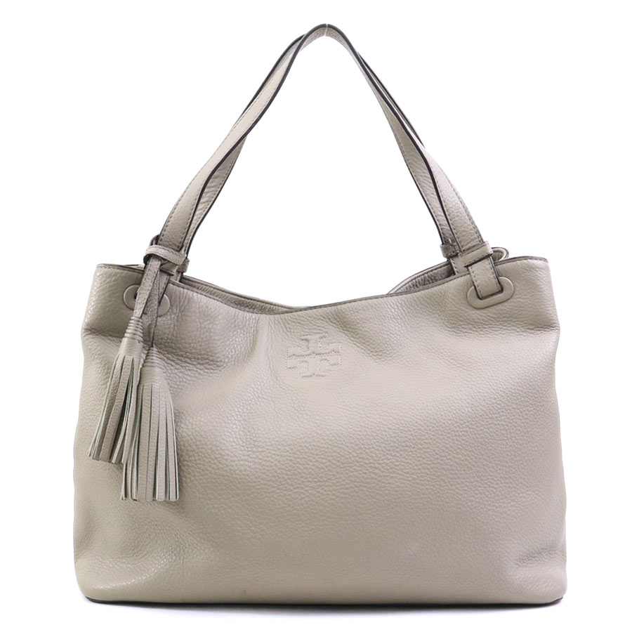 トリーバーチ Tory Burch ハンドバッグ レザー グレージュ レディース r10692a