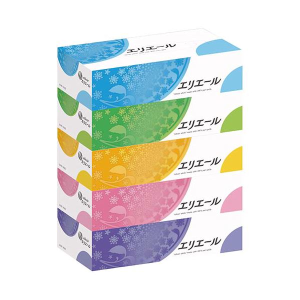 大王製紙 エリエールティシュー180組/箱 1セット（60箱：5箱x12パック）