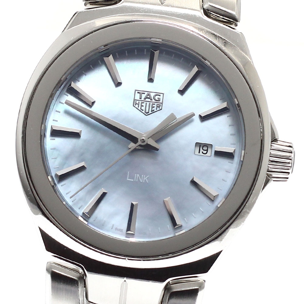 タグホイヤー TAG HEUER WBC1311 リンク デイト シェル文字盤 クォーツ レディース _932593【中古】