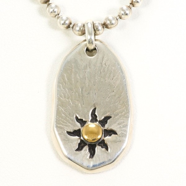 K14 14金 YG イエローゴールド シルバー ネックレス 約46cm ジュエリー 中古