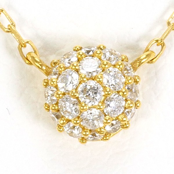 K18 18金 YG ネックレス ダイヤ 0.15 中古
