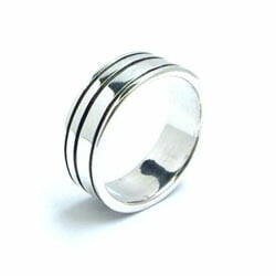 レーンシルバーリング 指輪 15号 シンプル 3本ライン アシンメトリー シルバー925 本物の銀 刻印あり 男性 女性 プレゼント 親指 人差し指 中指 薬指 小指 sr00000005-xx