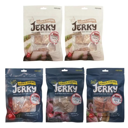 ジョーンズパームズ愛犬用ジャーキ5種80g x 10ペット犬子犬簡単な栄養スナック 