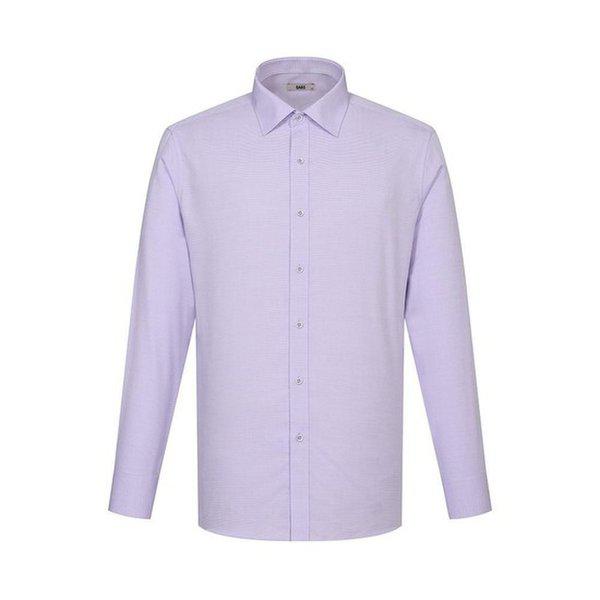 マイクロ長袖シャツ レギュラーフィット バイオレット__DLA1SHDL126V1