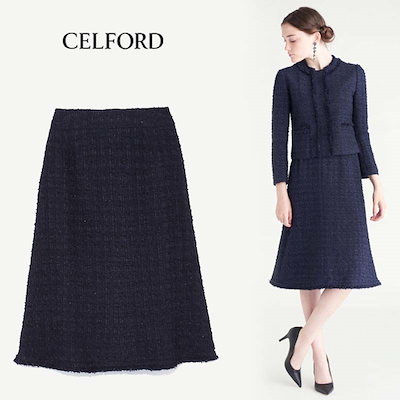 CELFORD ベーシックツイードスカート cwfs185018 38-