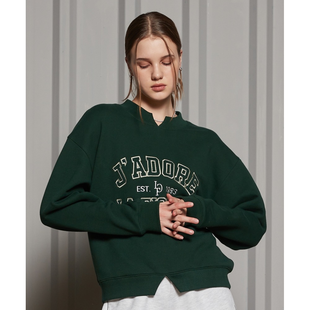 LARTIGENT LRカットポイントスウェットシャツ(グリーン)