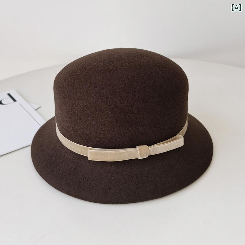 バケット ハット カジュアル おしゃれ 帽子 レディース 秋冬 メイラード ウール ウール ハット 女性 小顔効果 フランス レトロ エレガント 娘 アウトドア ファッション 5,017円