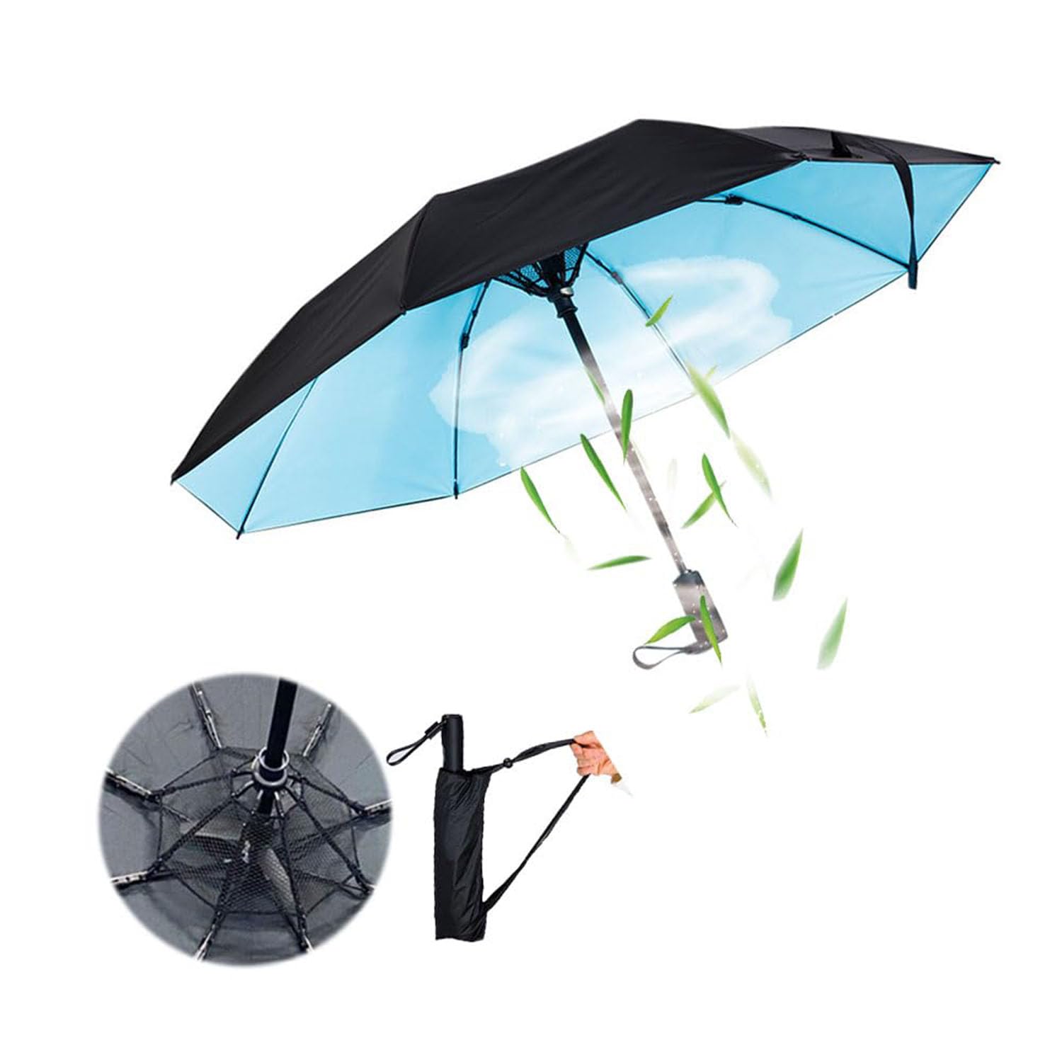 LEMMAN 2025新登場 折りたたみ日傘 扇風機付きの雨傘 完全遮光 ファン付き 日傘 日傘 可愛い メンズ 日傘 USB充電式 長傘 大きい 送風 遮光 遮熱 晴れ雨兼用折りたたみ傘 軽量 傘