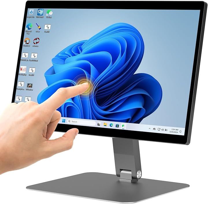 HEIGAOLA 一体型PC 15.6インチ Windows 11 Pro 360回転スタンド付き タッチオールインワンPC Celeron N5095 8GB 128GB HDポート
