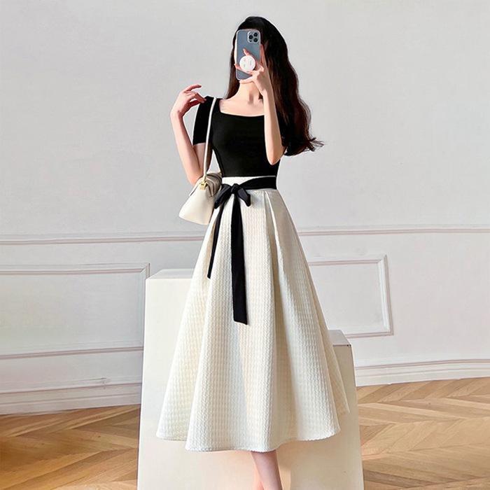 パーティードレス セットアップ 上下セット Tシャツ ロングスカート セット 大人 優雅 通勤 OL オフィス カジュアル 上品 着痩せ レディース