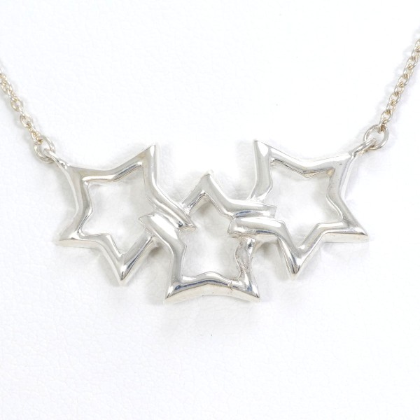 ティファニー トリプルスター シルバー ネックレス 総重量約2.6g 約43cm ジュエリー 中古