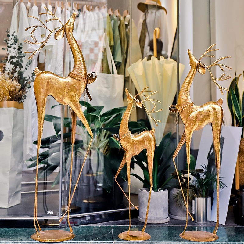 金色鹿のオブジェ3点セット 29,250円