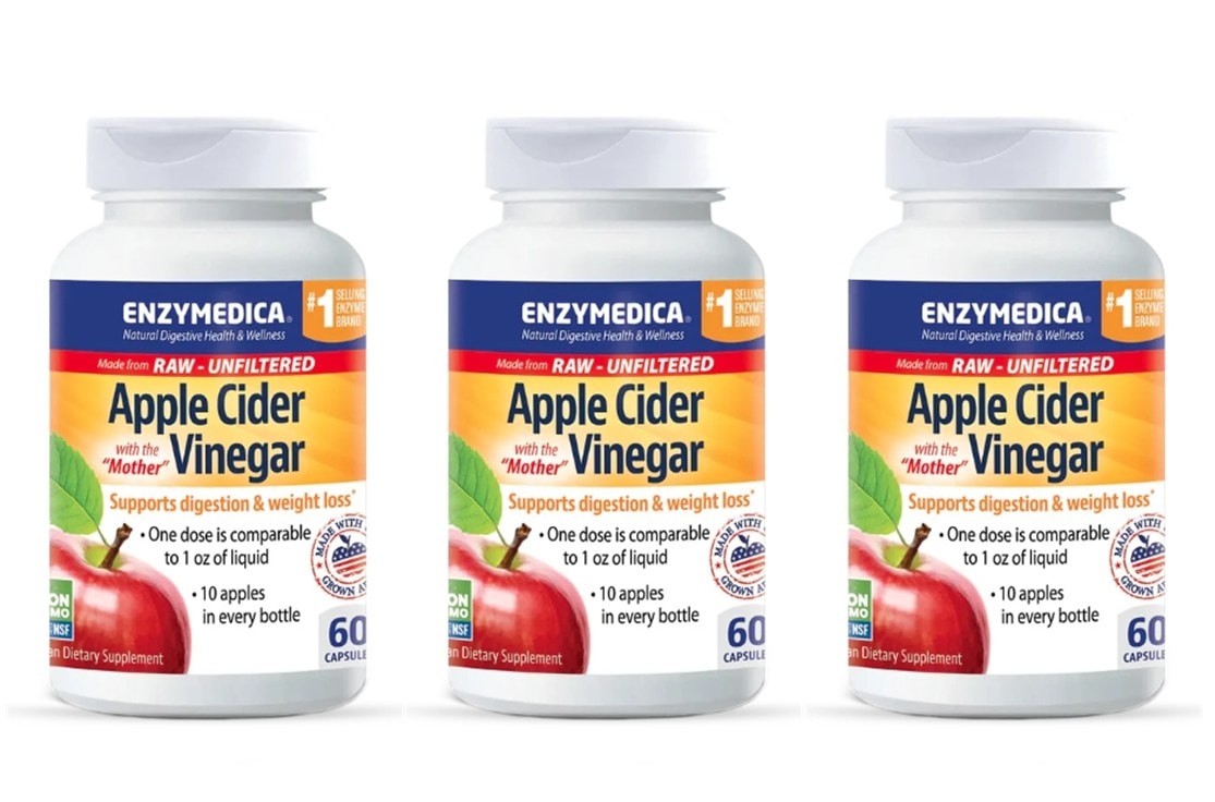 Enzymedica (エンザイメディカ) アップルサイダービネガー＆ザ マザー 60粒 (3個セット)