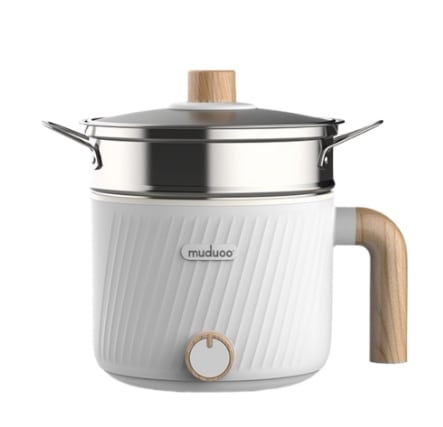FONOW マルチクッカー 電気炊飯器 寮生活や学生コンパクトなスペース向けのミニ2-in-1クッカー