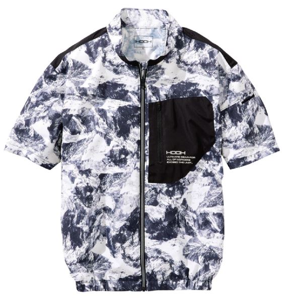 村上被服 HOOH 半袖ジャケット（サイドファン仕様） V6617 ストーン サイズ：M 服単品 [バッテリー/ファン/ケーブル別売]